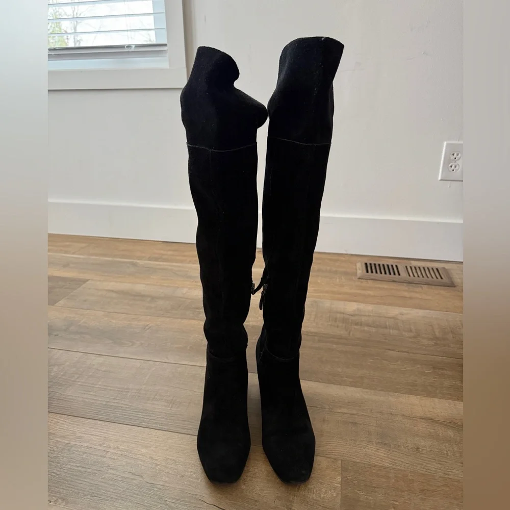 Franco Sarto Black Over-the-Knee Boots, Size 9